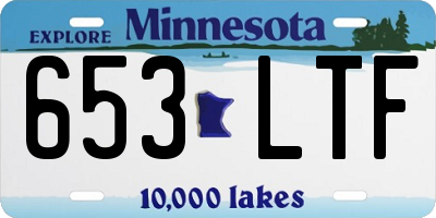 MN license plate 653LTF