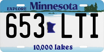 MN license plate 653LTI