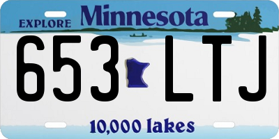 MN license plate 653LTJ