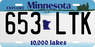 MN license plate 653LTK