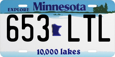 MN license plate 653LTL
