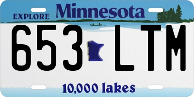 MN license plate 653LTM