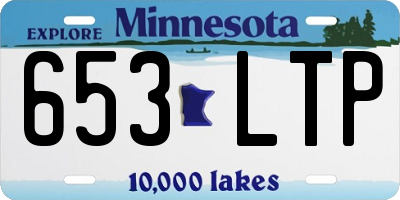 MN license plate 653LTP