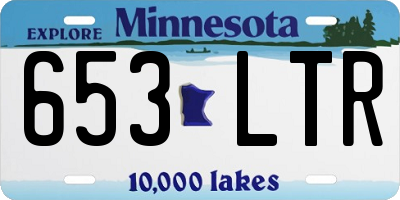 MN license plate 653LTR