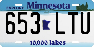 MN license plate 653LTU