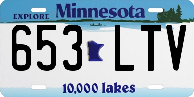 MN license plate 653LTV