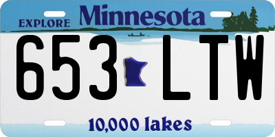 MN license plate 653LTW