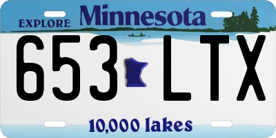 MN license plate 653LTX