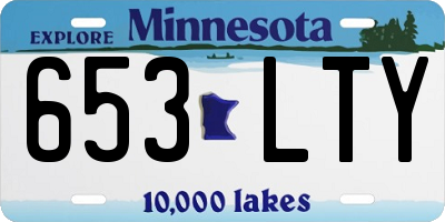 MN license plate 653LTY