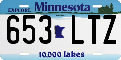 MN license plate 653LTZ