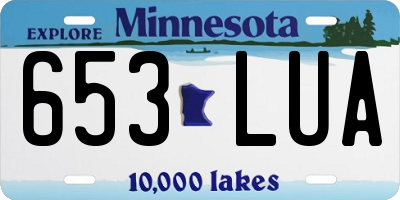 MN license plate 653LUA