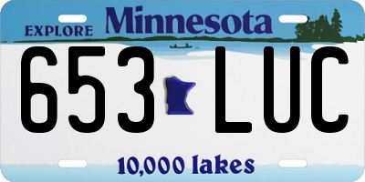 MN license plate 653LUC