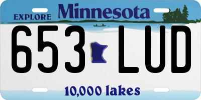 MN license plate 653LUD