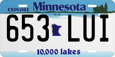 MN license plate 653LUI