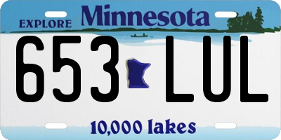 MN license plate 653LUL