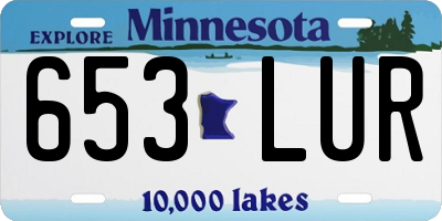 MN license plate 653LUR