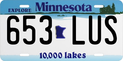 MN license plate 653LUS