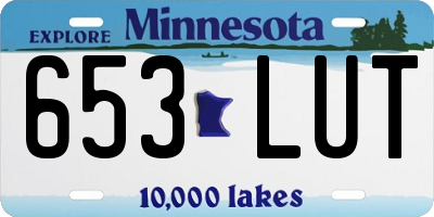 MN license plate 653LUT