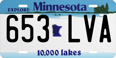 MN license plate 653LVA