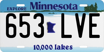 MN license plate 653LVE