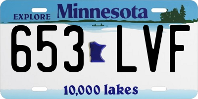 MN license plate 653LVF
