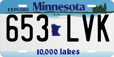 MN license plate 653LVK