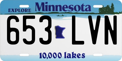 MN license plate 653LVN