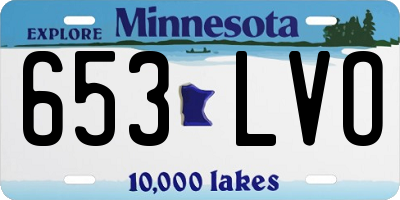 MN license plate 653LVO