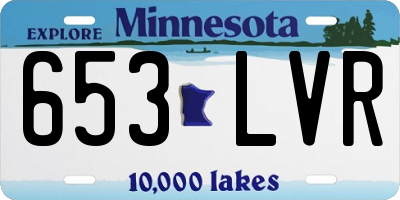 MN license plate 653LVR