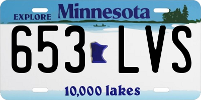 MN license plate 653LVS
