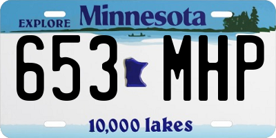 MN license plate 653MHP