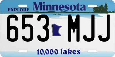 MN license plate 653MJJ