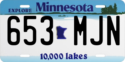 MN license plate 653MJN