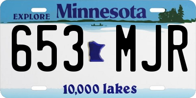 MN license plate 653MJR
