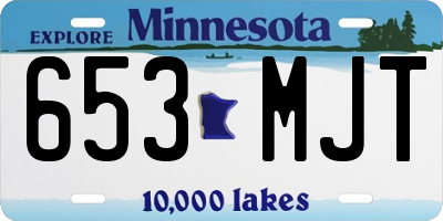 MN license plate 653MJT