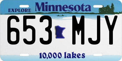 MN license plate 653MJY