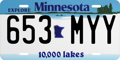 MN license plate 653MYY
