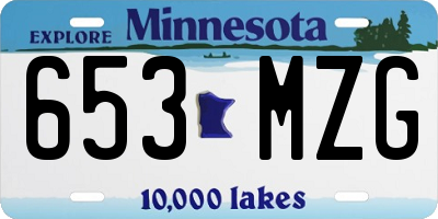MN license plate 653MZG