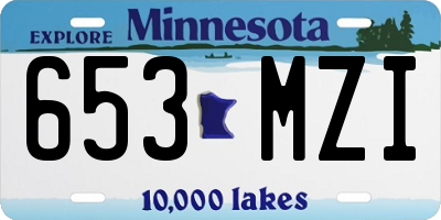 MN license plate 653MZI