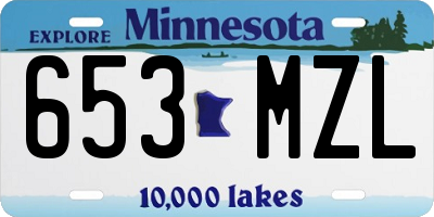MN license plate 653MZL