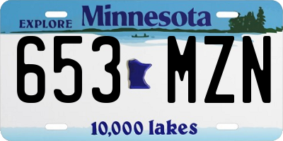 MN license plate 653MZN