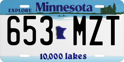MN license plate 653MZT