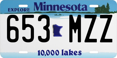 MN license plate 653MZZ