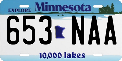 MN license plate 653NAA