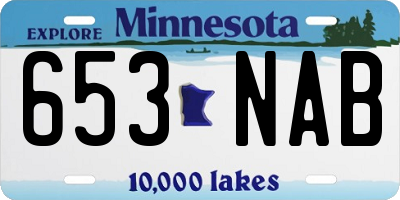 MN license plate 653NAB