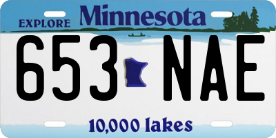 MN license plate 653NAE