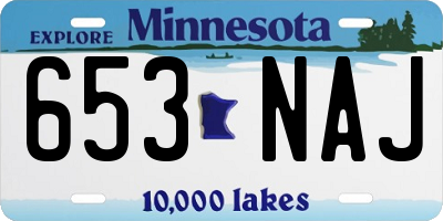 MN license plate 653NAJ