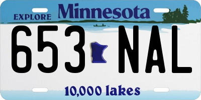 MN license plate 653NAL