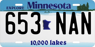 MN license plate 653NAN