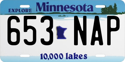 MN license plate 653NAP